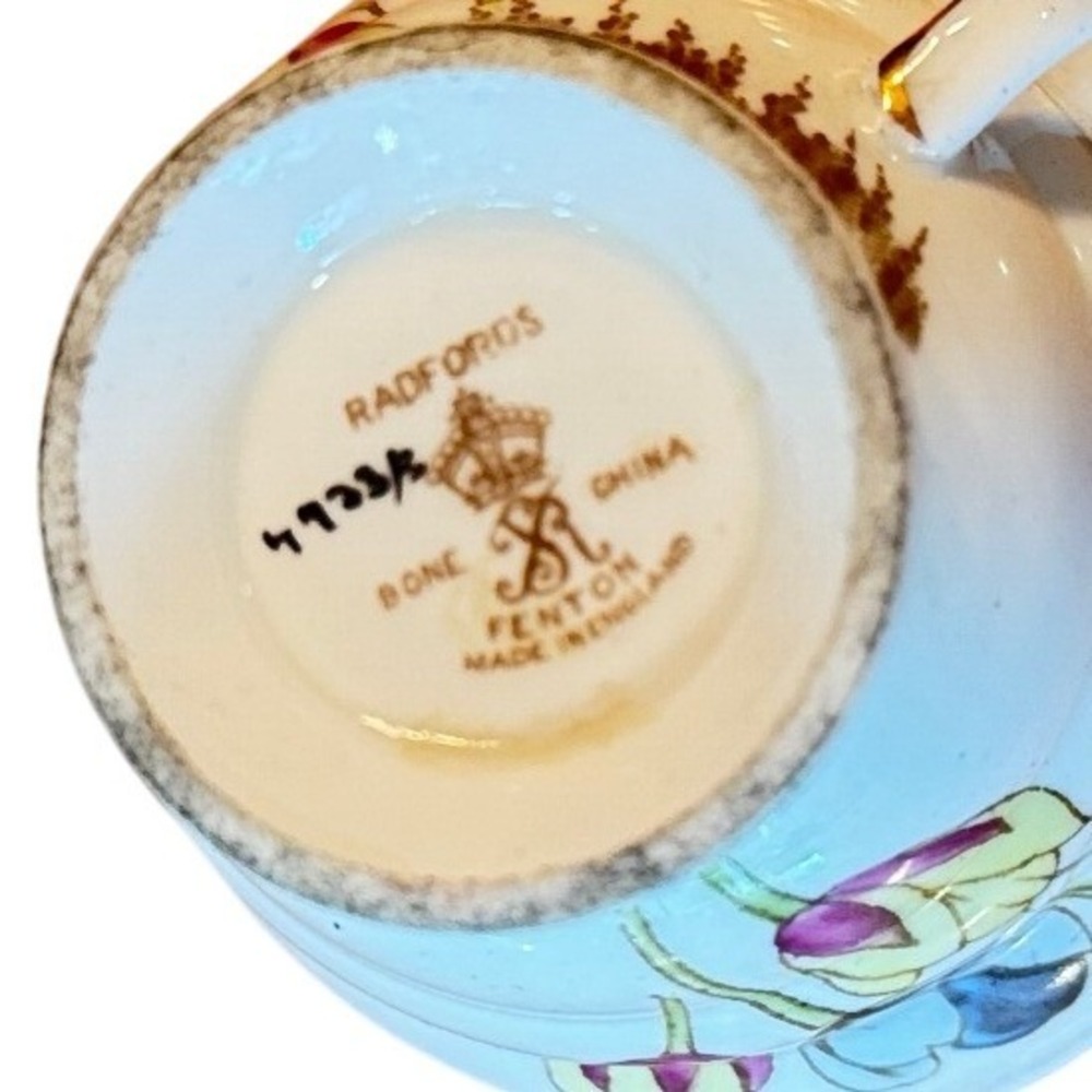 Radfords Fenton Bone China Tea Cup Vintage Floral Tulip Gold Trim England - Picture 6 of 7
